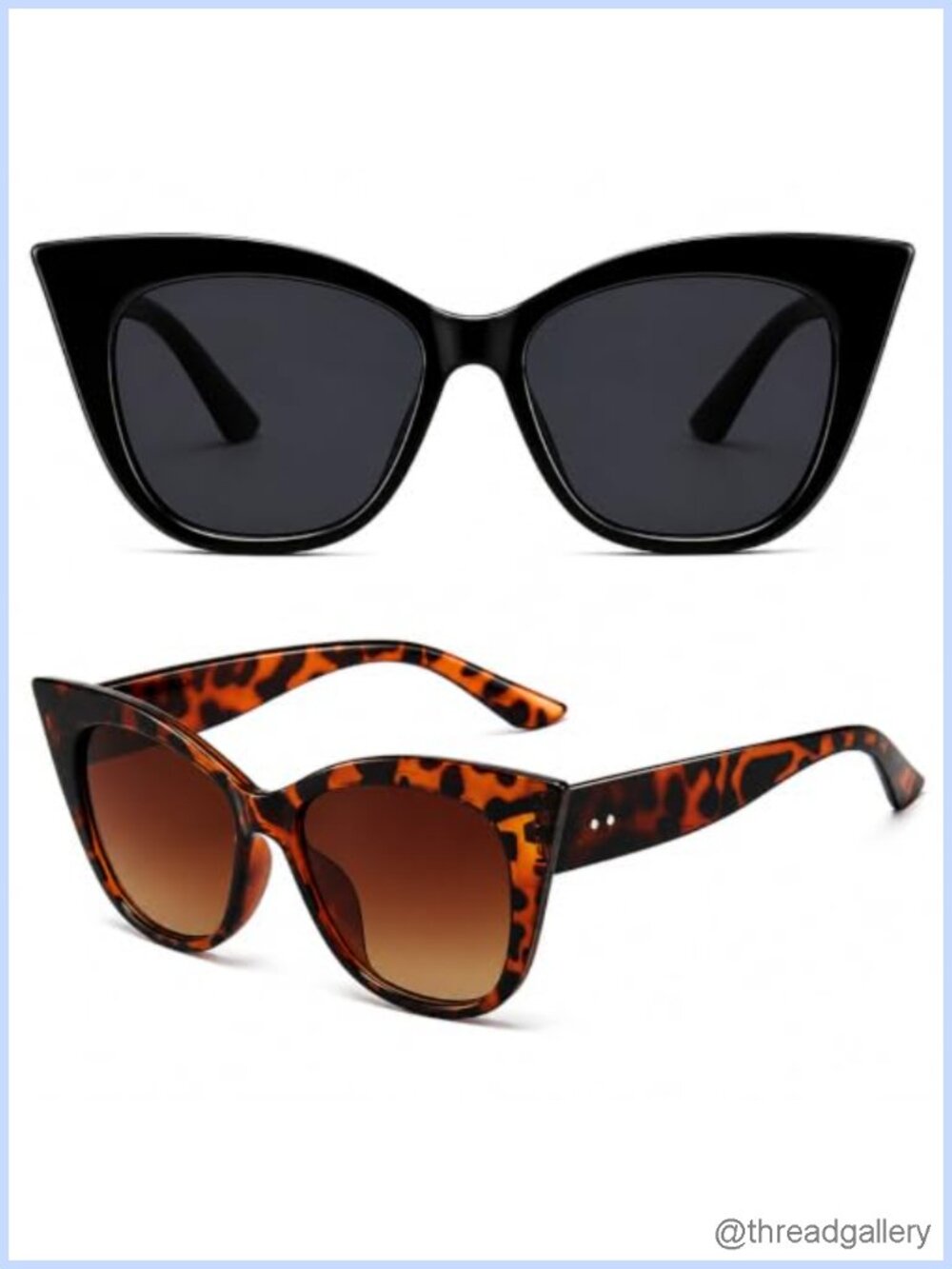 Cat Eye Sunglasses Retro Cateye Frame UV400 Protection Chic Shades Small Face
